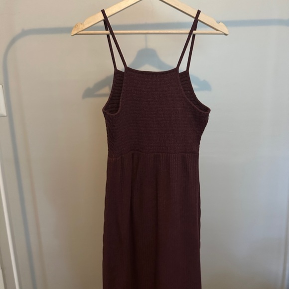Disturbia Maroon Mundi Shirred Midi Dress - Picture 6 of 6
